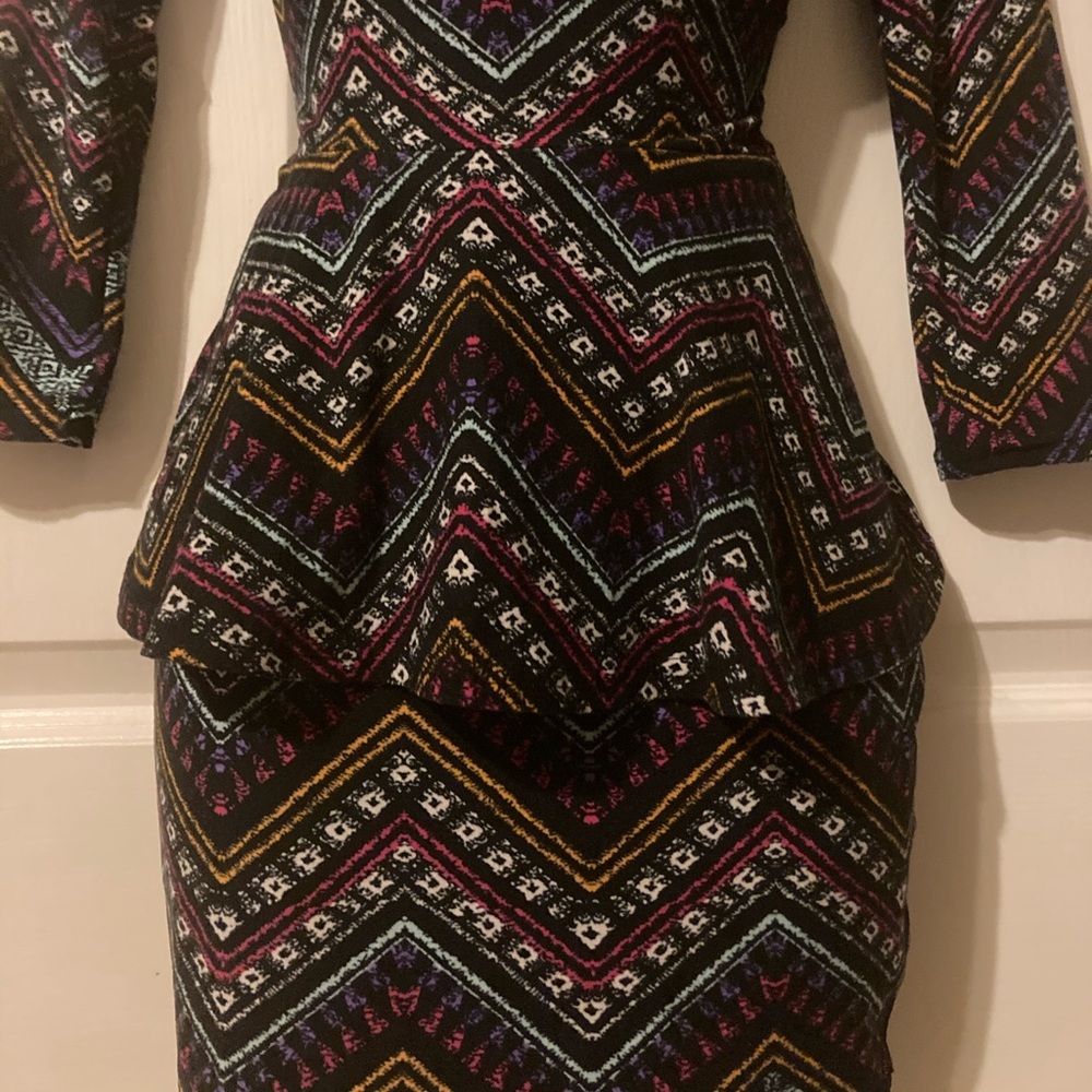 Hot Kiss Peplum Dress, Size Medium. - Picture 5 of 15